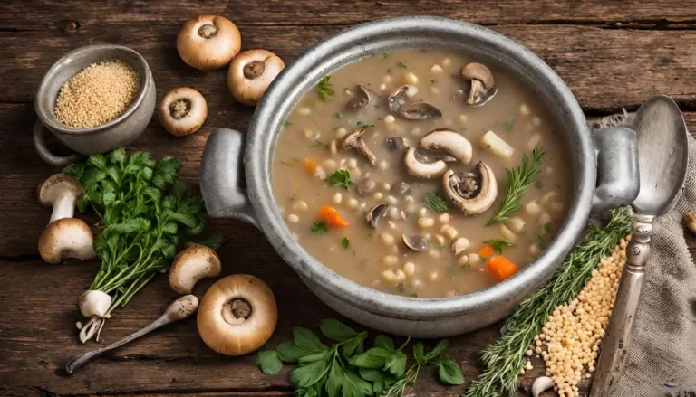 mushroom couscous soup