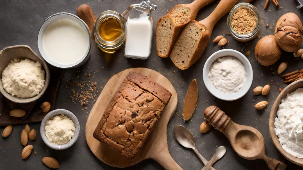 Ingredients vegan bread