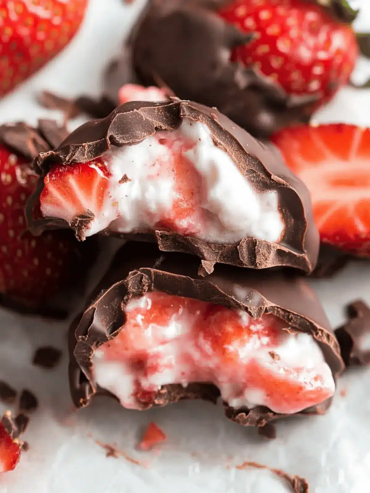 Chocolate Strawberry Yogurt Clusters