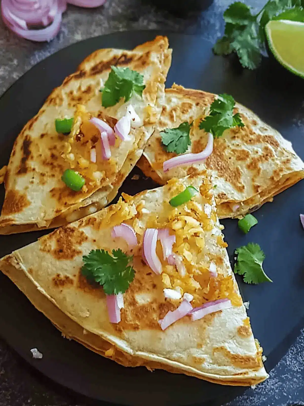 Pav Bhaji Quesadillas