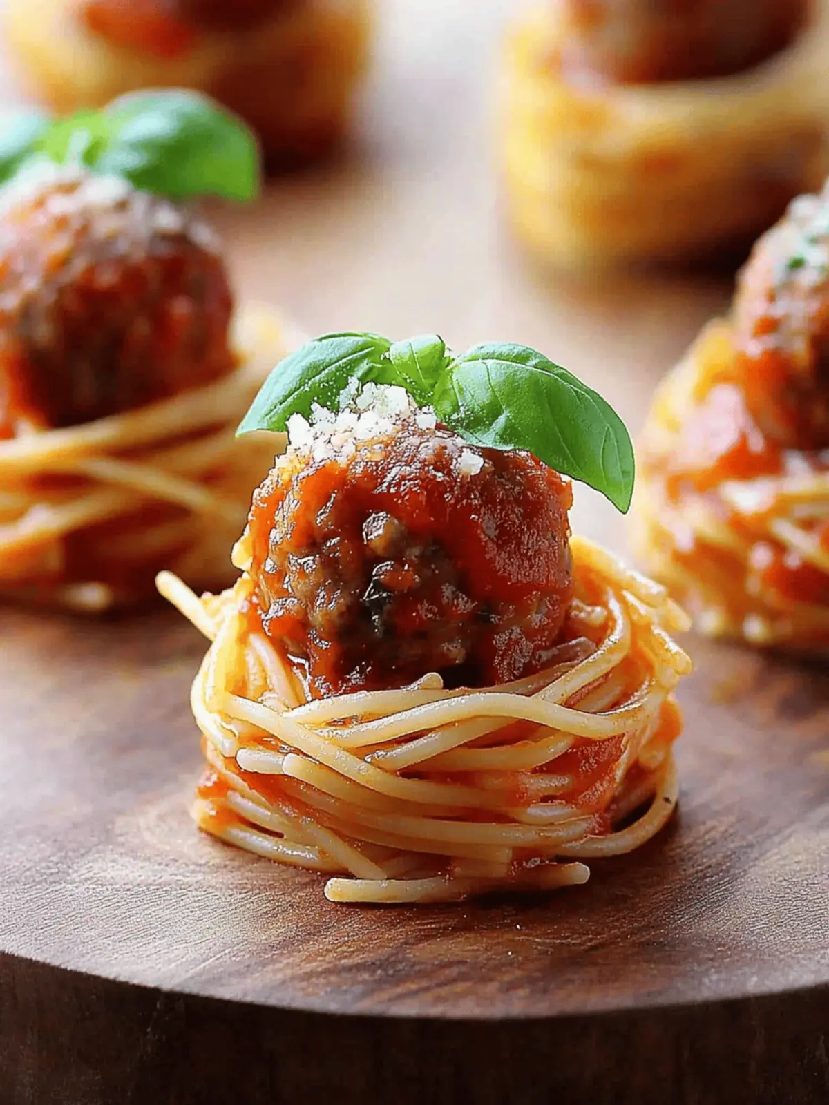 Mini Spaghetti and Meatball Bites