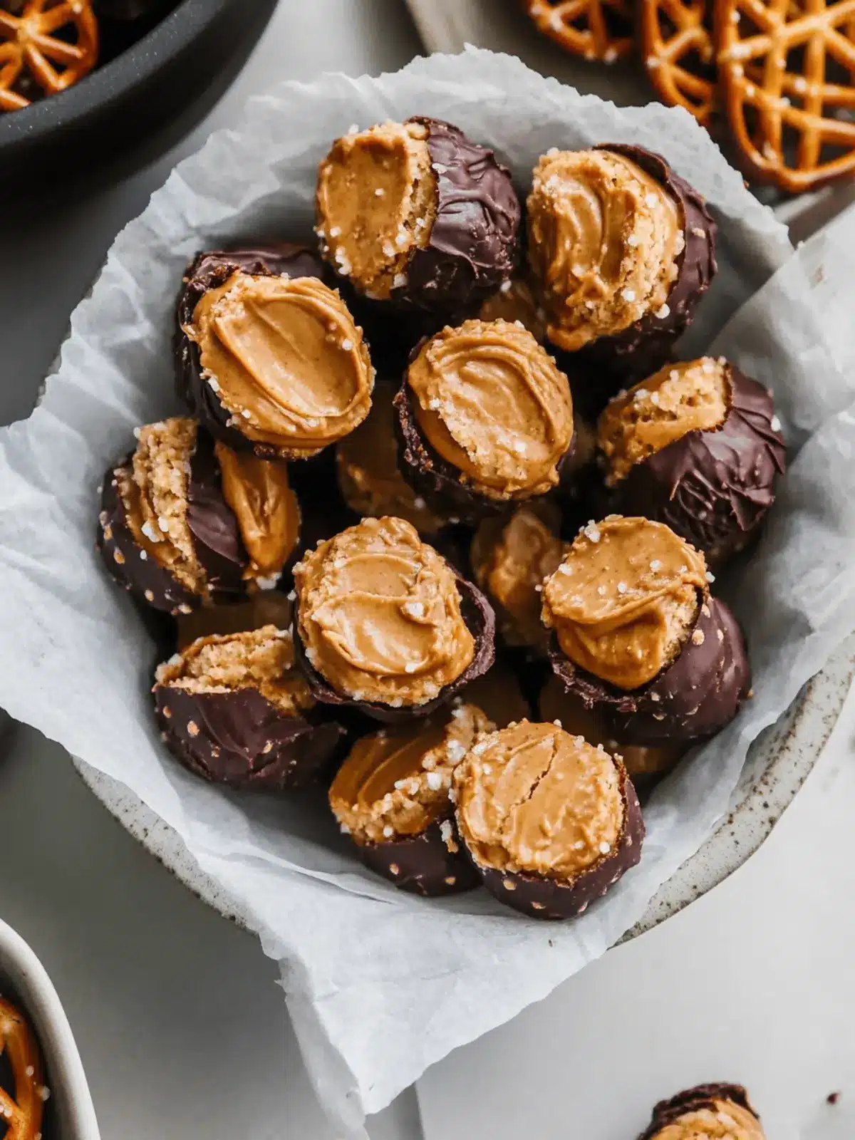 Healthy Peanut Butter Pretzel Bites
