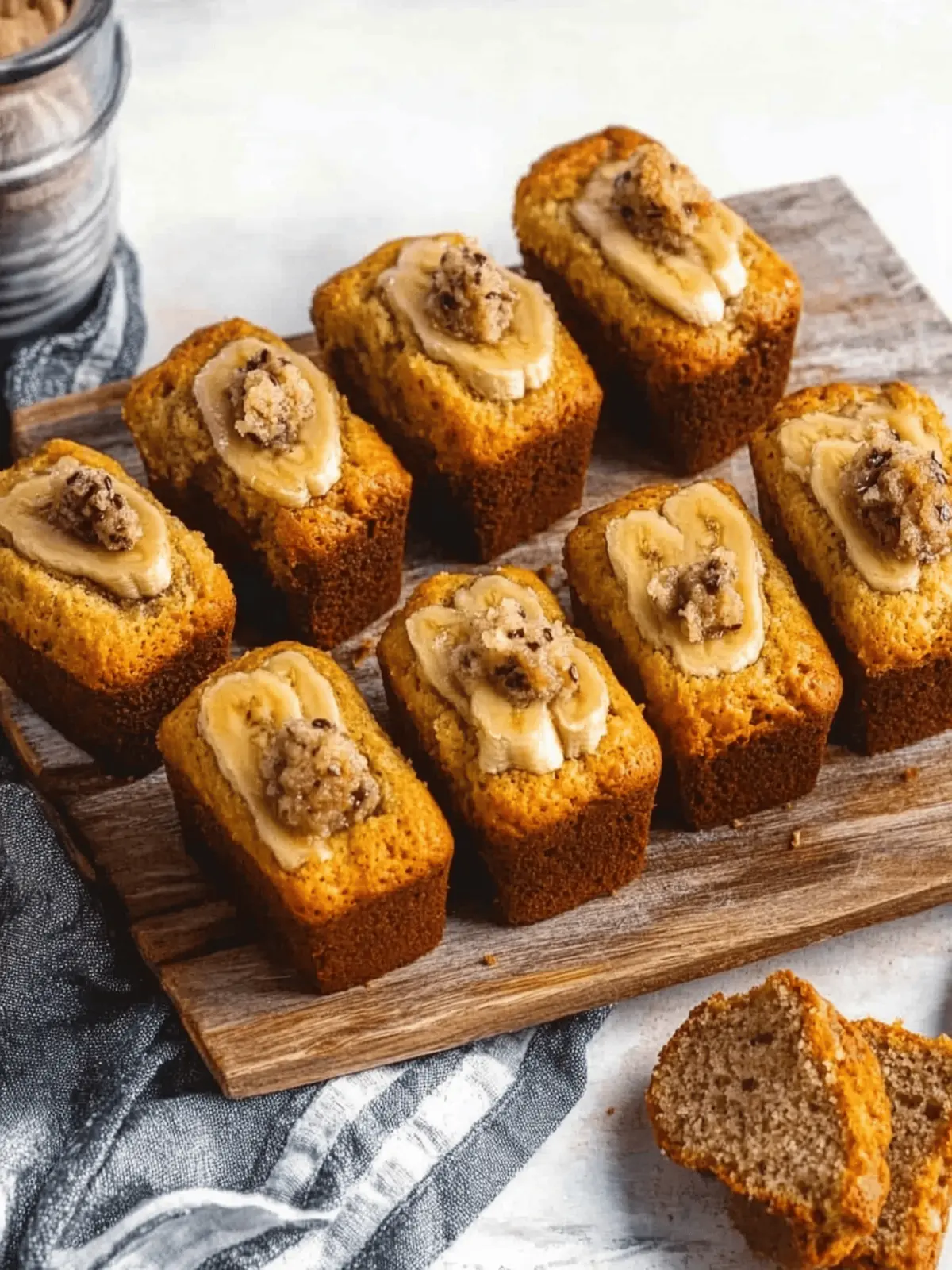 Mini Banana Bread Loaf Cakes
