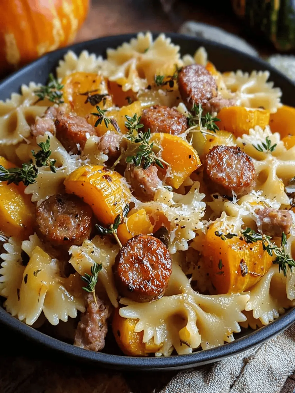 Autumn Sausage Pasta Squash
