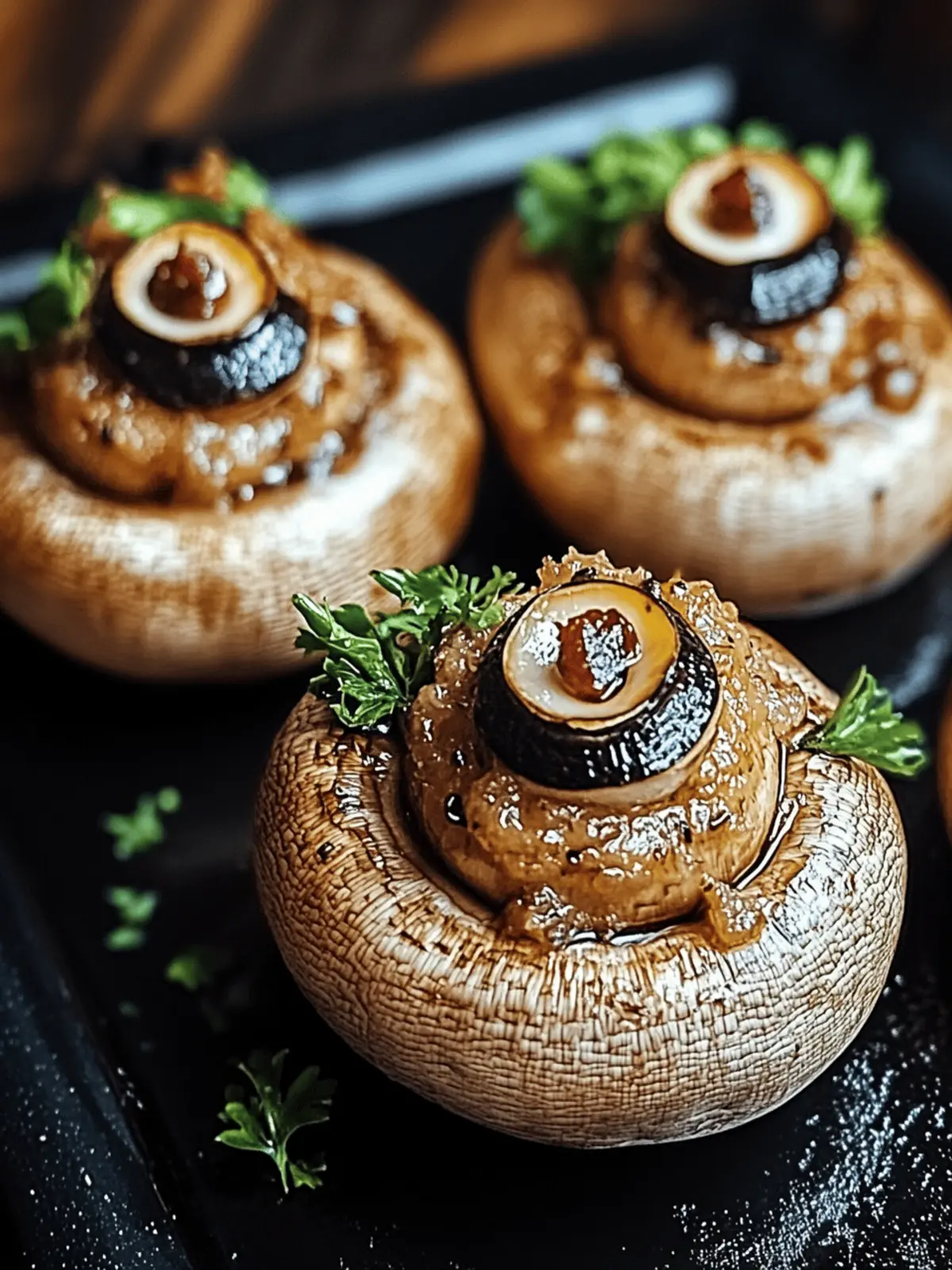Stuffed Mushroom Eyeballs