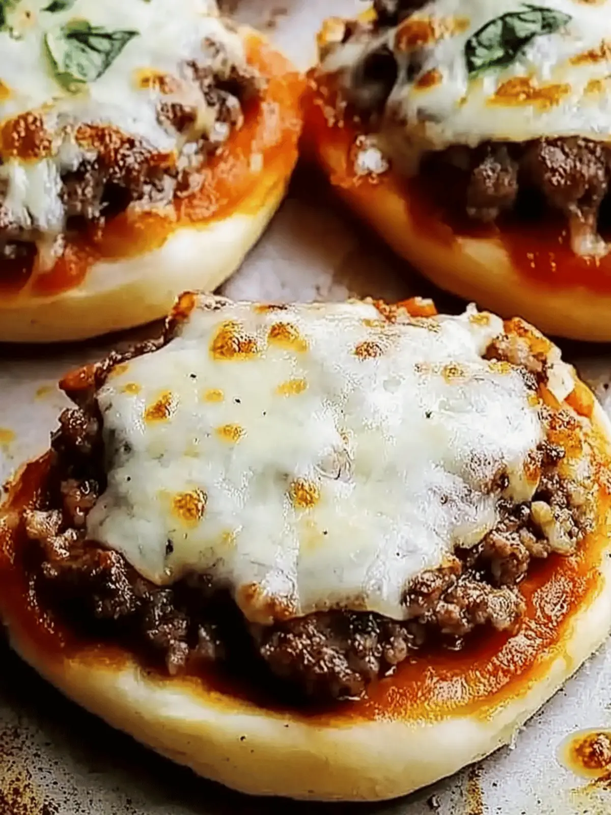 Open-Faced Pizza Burgers