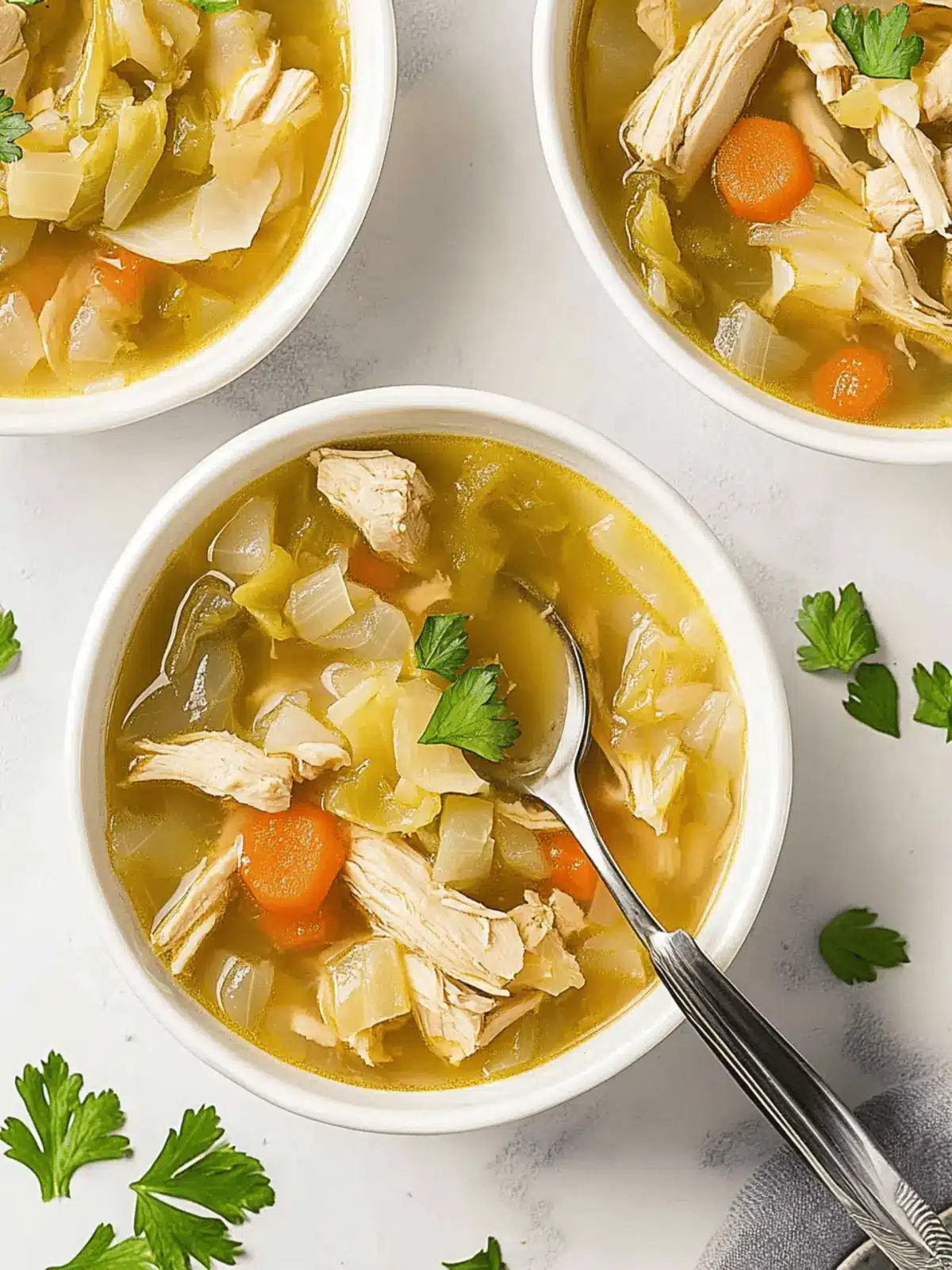 Chicken and Cabbage Soup with Ginger
