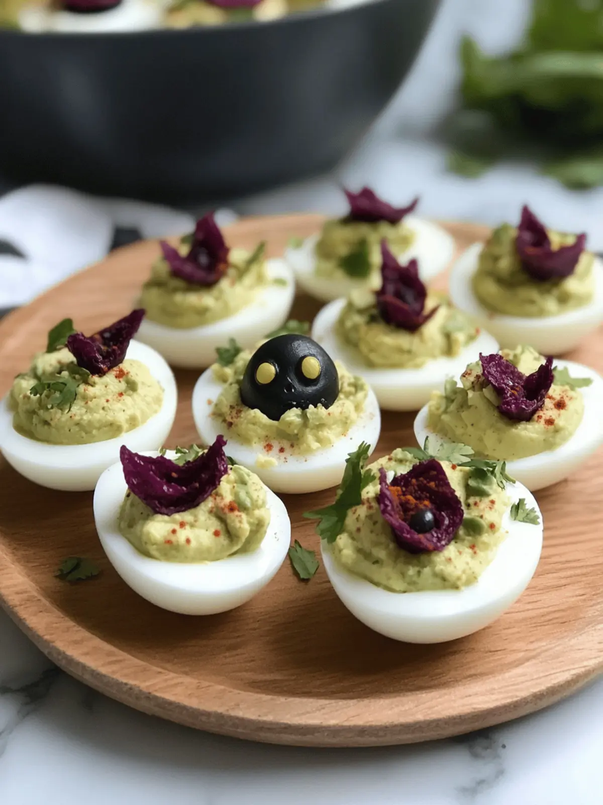 Creepy Deviled Eggs