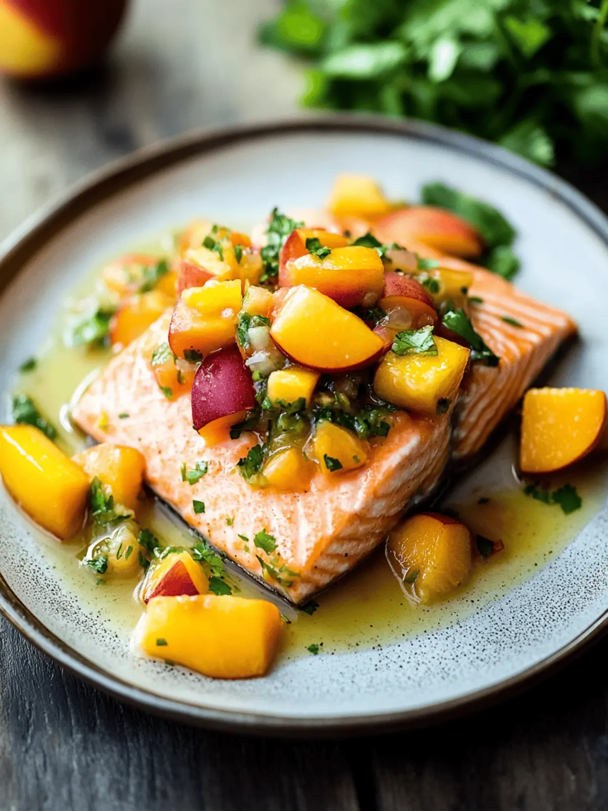Salmon with Peach Salsa
