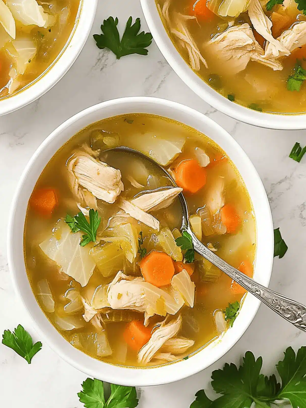 Chicken and Cabbage Soup with Ginger