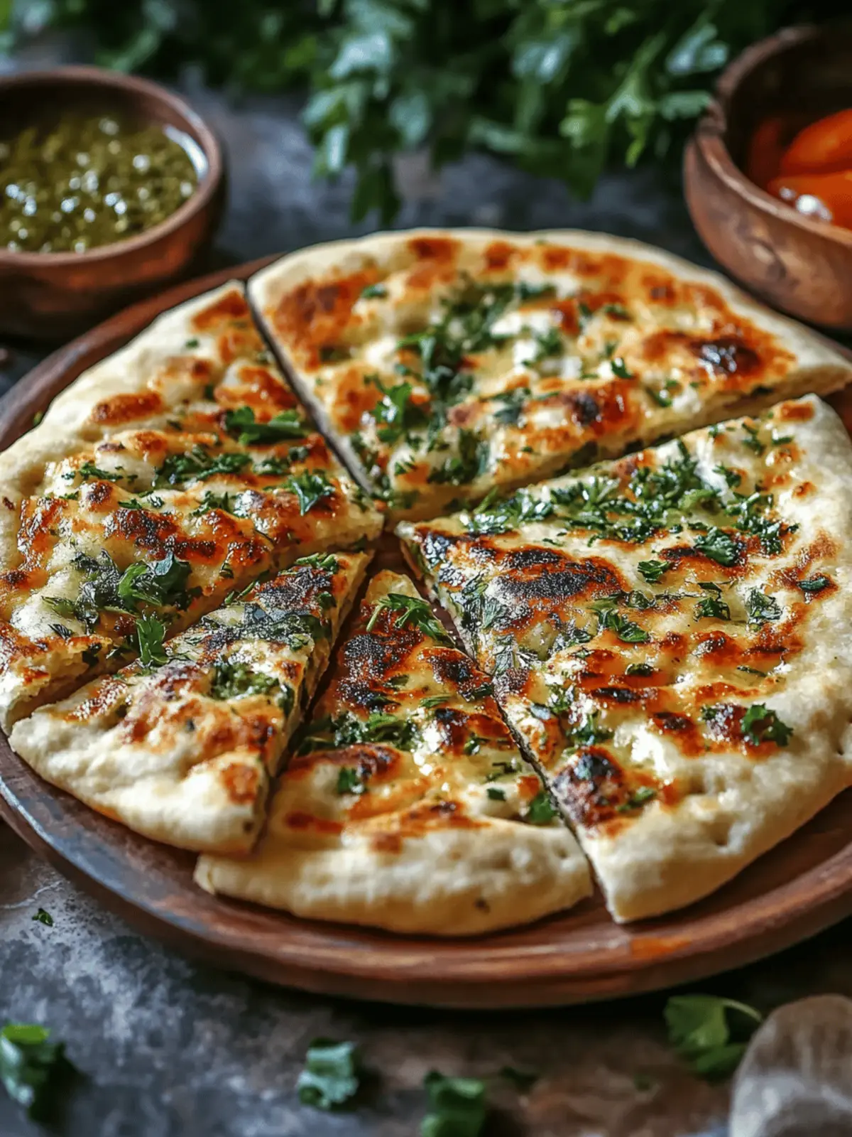 Moroccan Herb-Stuffed Flatbread