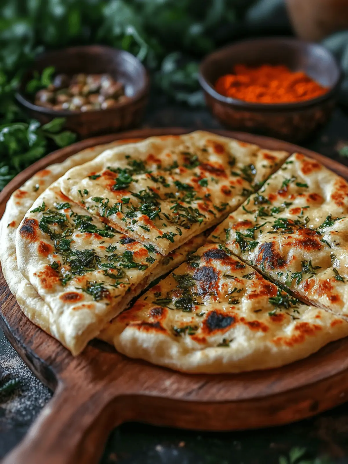 Moroccan Herb-Stuffed Flatbread