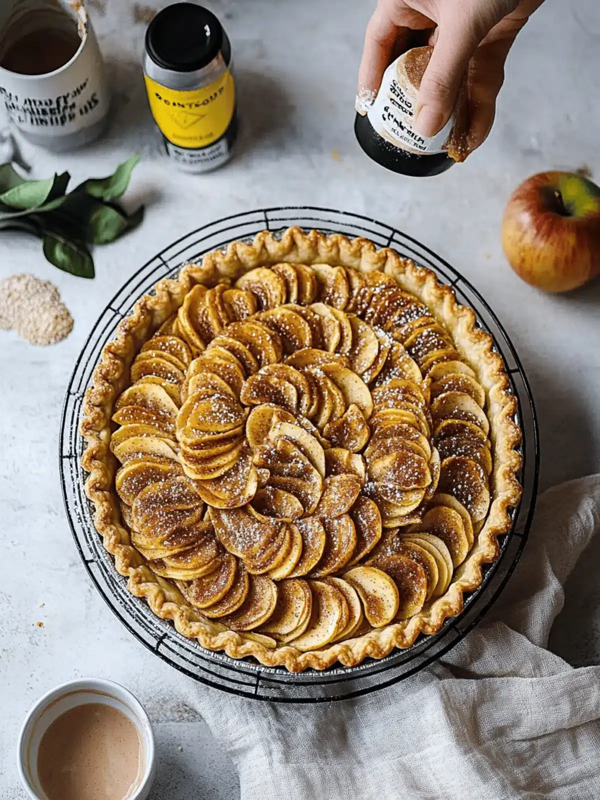 Cinnamon Roll Apple Pie