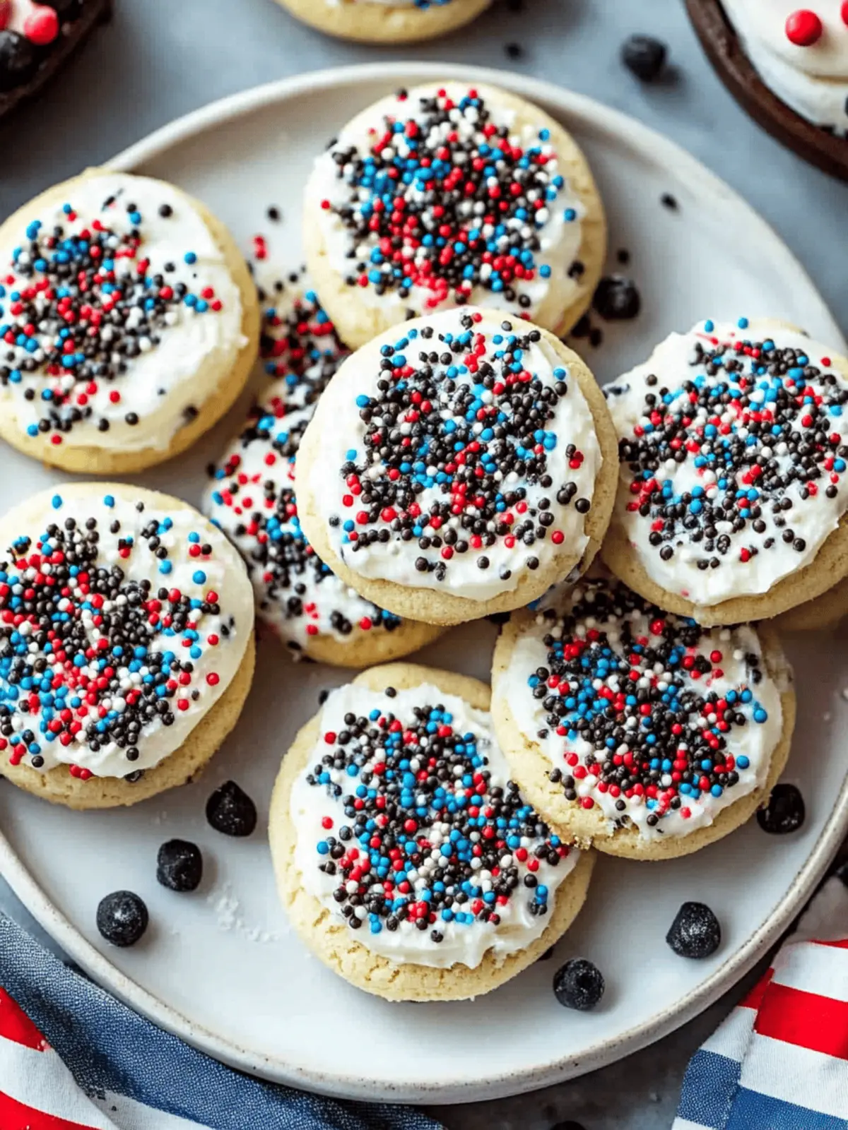 Firework Cookies and Cream Cookies