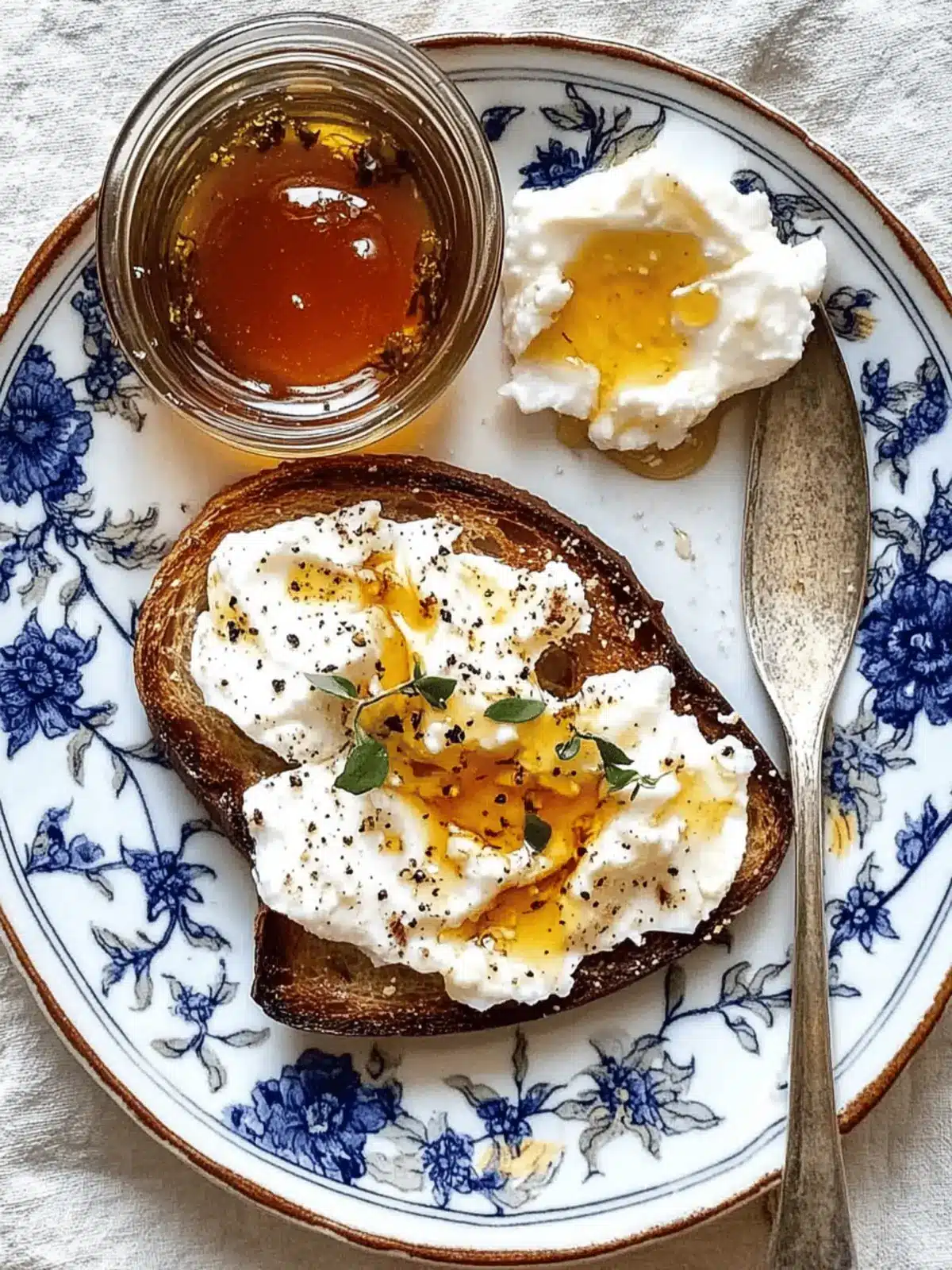 Burrata Toast with Hot Honey