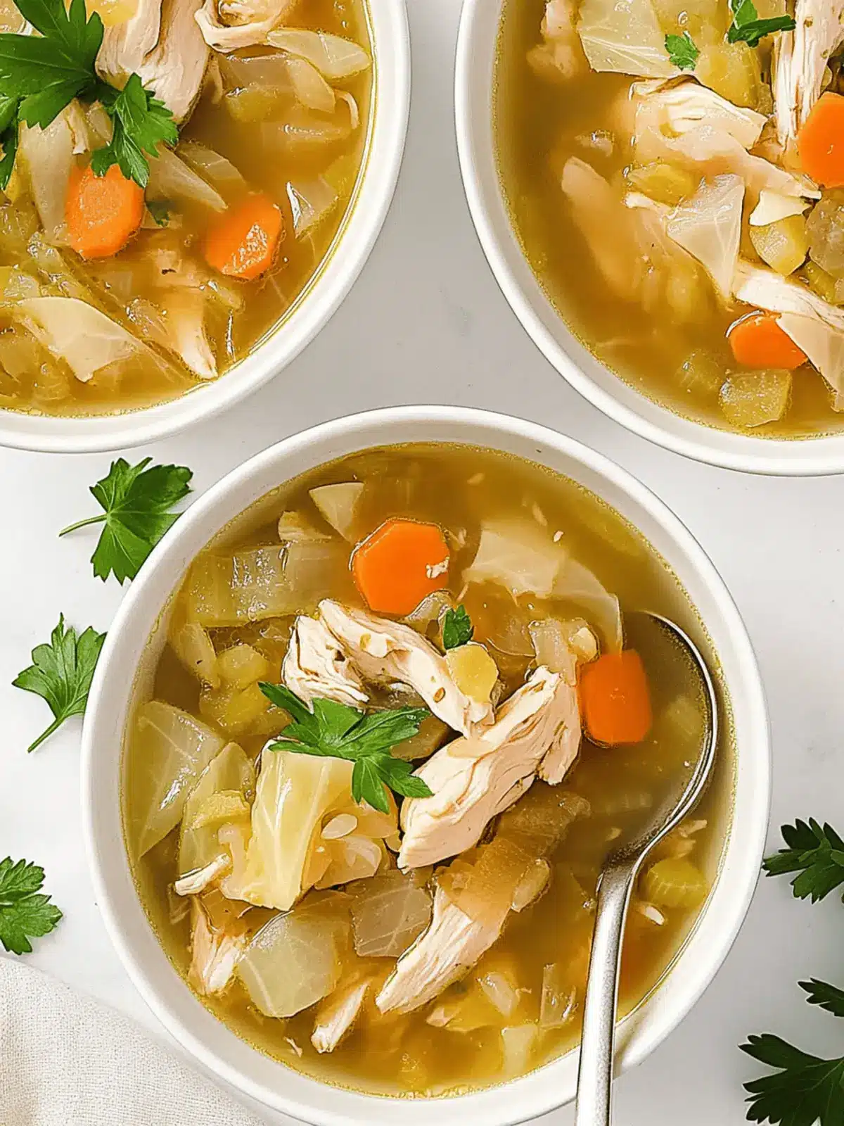 Chicken and Cabbage Soup with Ginger