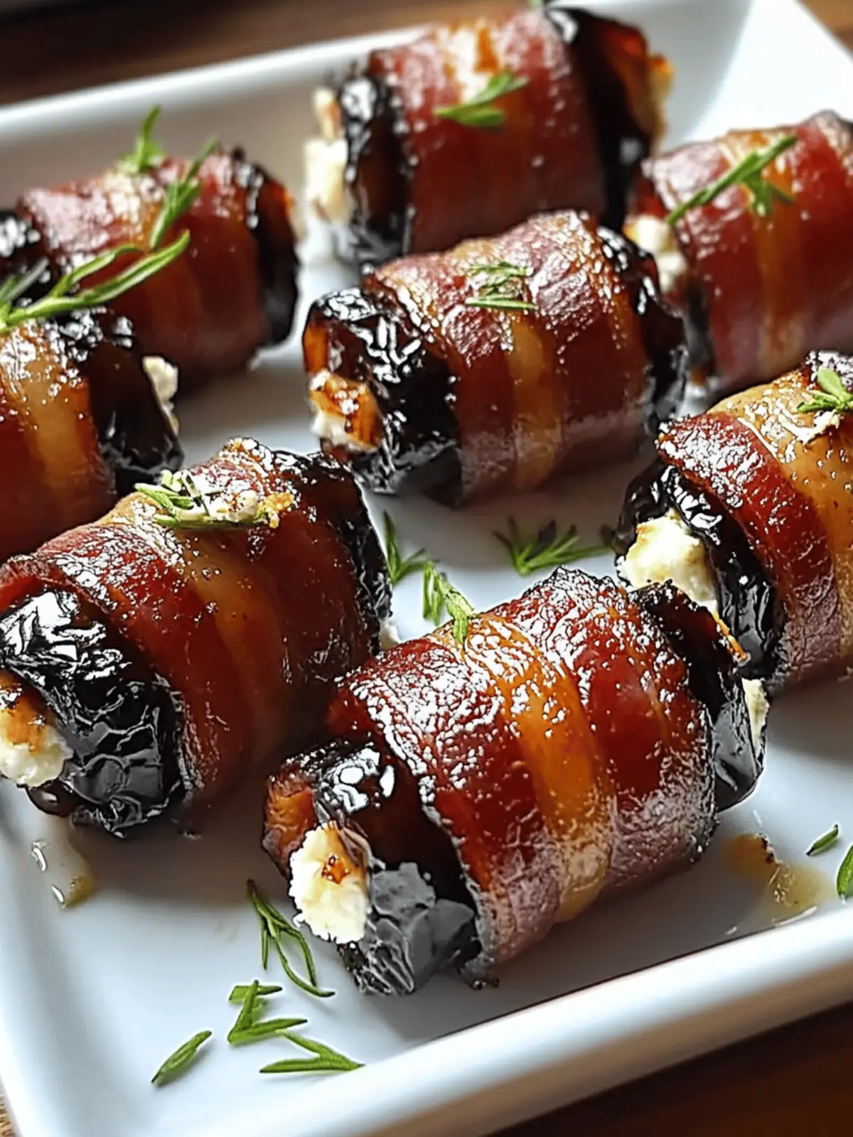 Bacon Wrapped Dates Goat Cheese