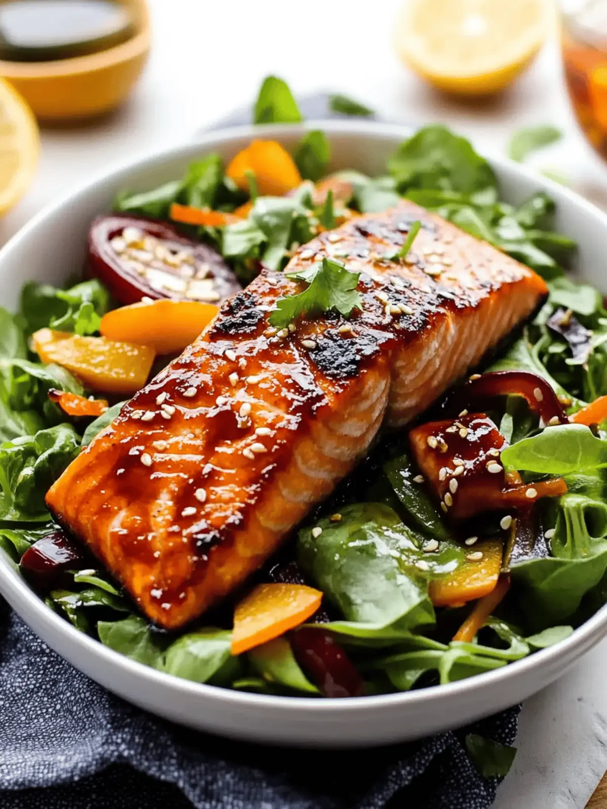 Asian Salmon Salad with Ginger Soy