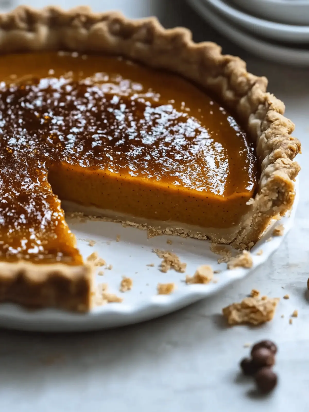 Bourbon Brûlée Pumpkin Pie
