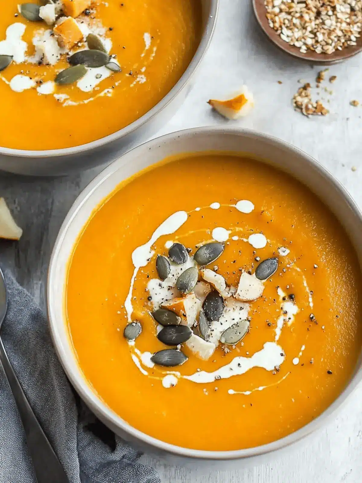 One-Pot Savory Pumpkin & Sweet Potato Soup