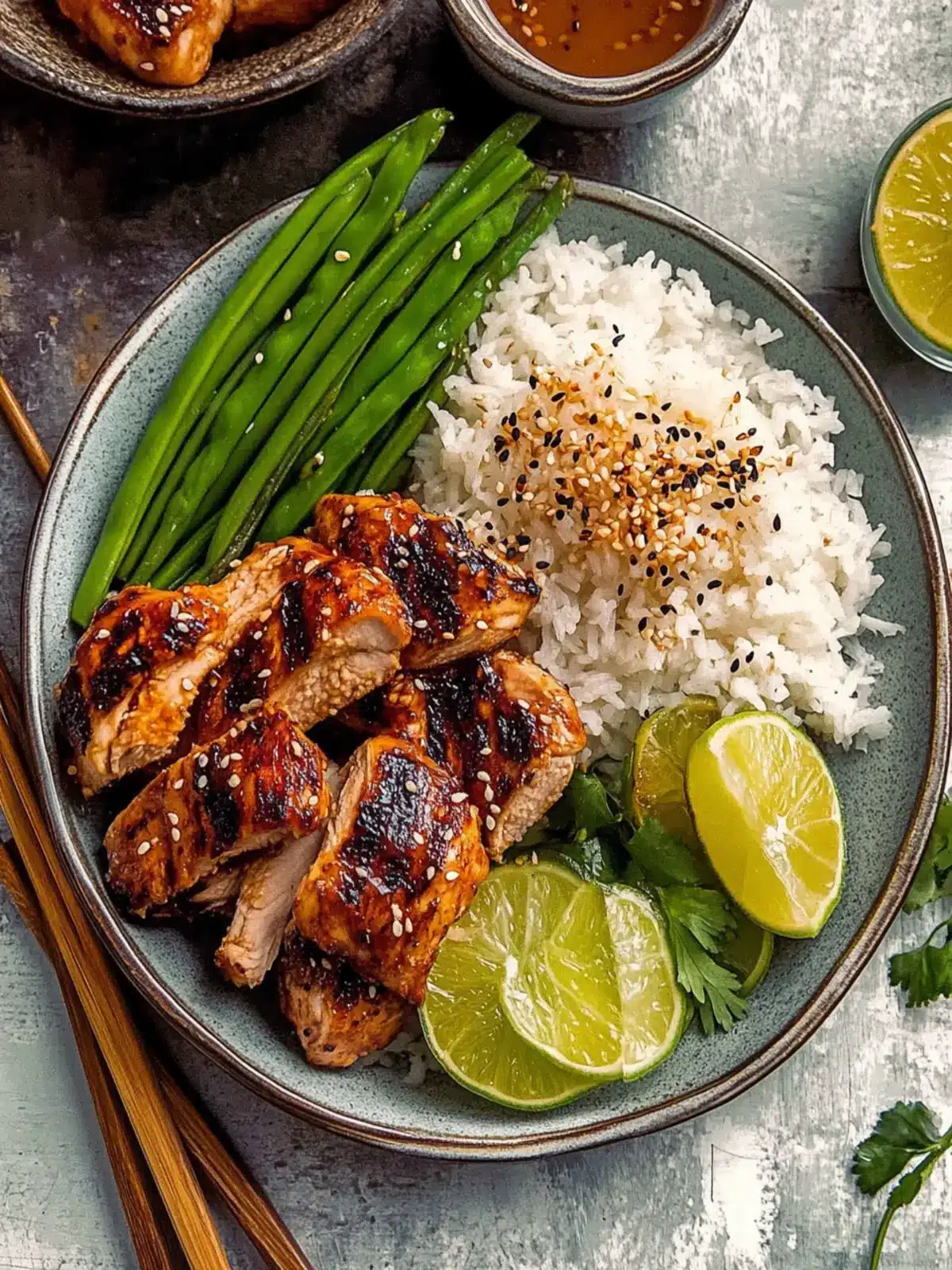 Sheet Pan Sesame Miso Chicken and Coconut Rice