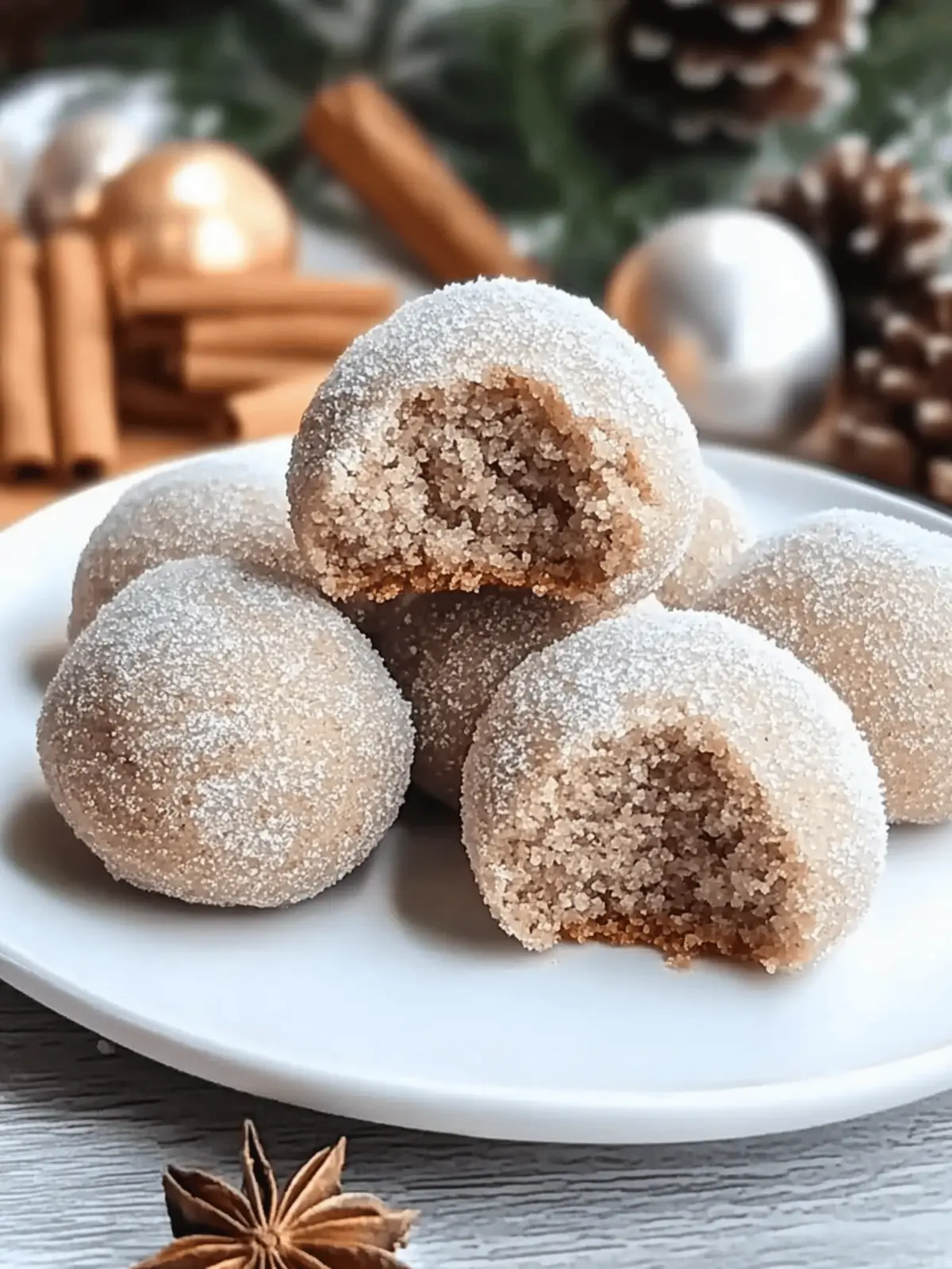 Cinnamon Sugar Snowball Cookies