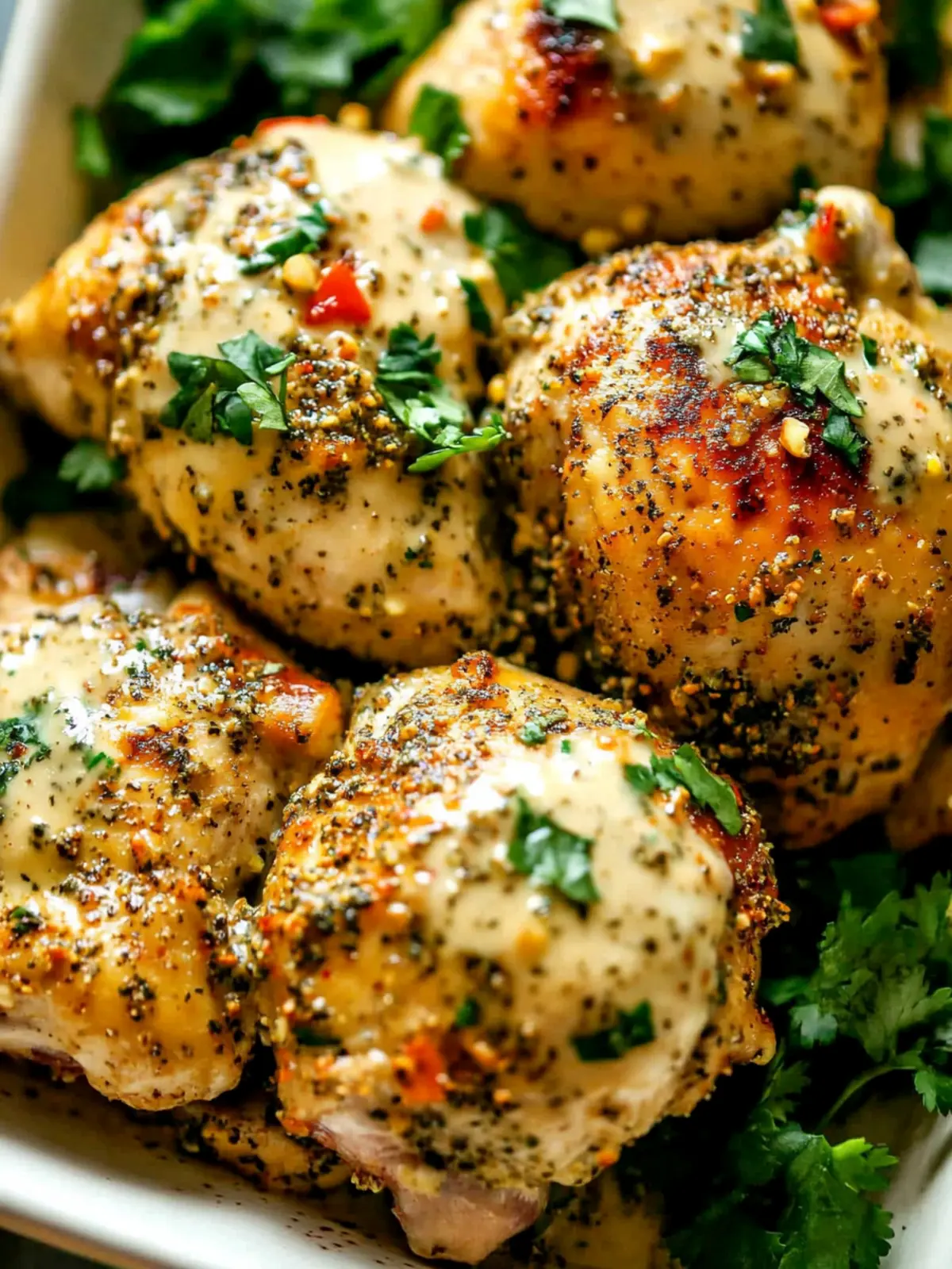 Baked Za'atar Chicken Thighs with Tahini