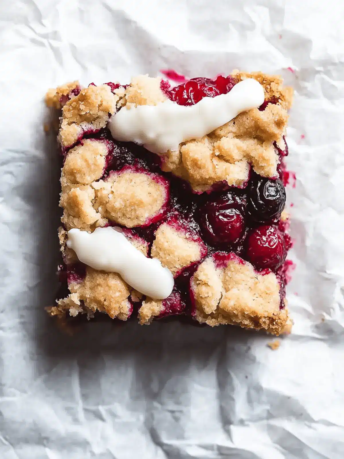 Cranberry Crumble Bars