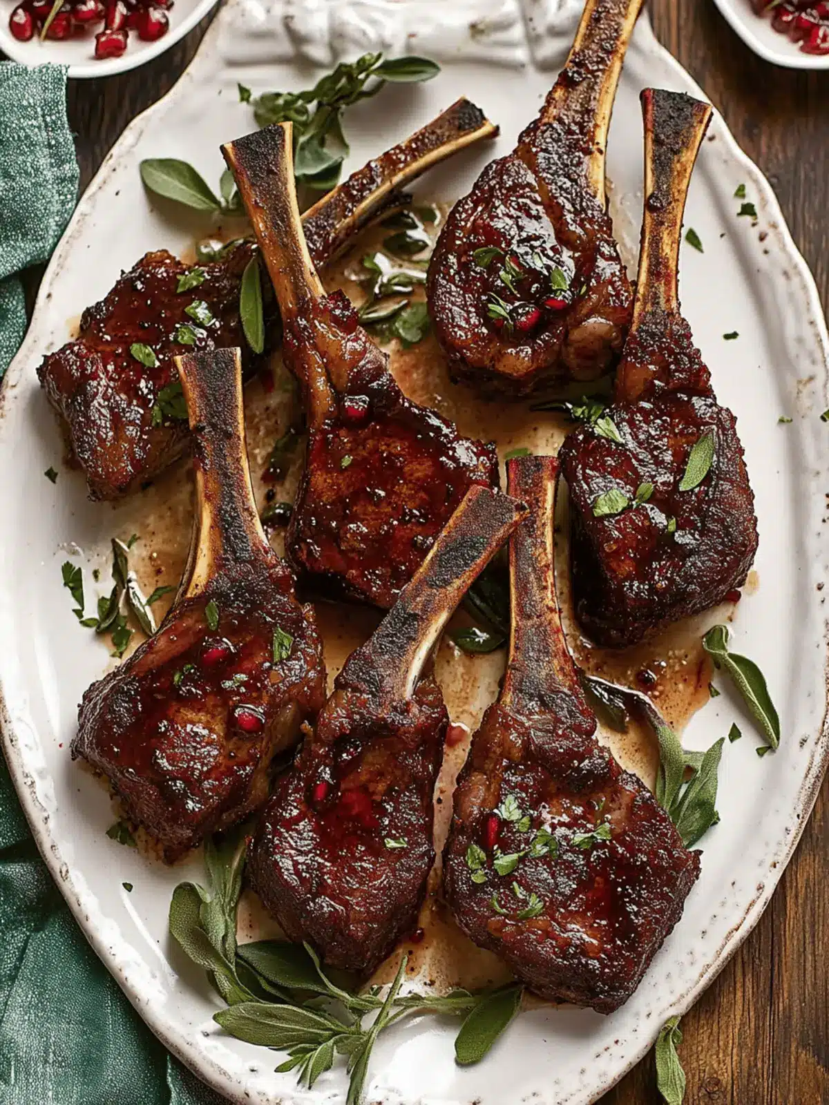 Fancy Pomegranate Lamb Chops