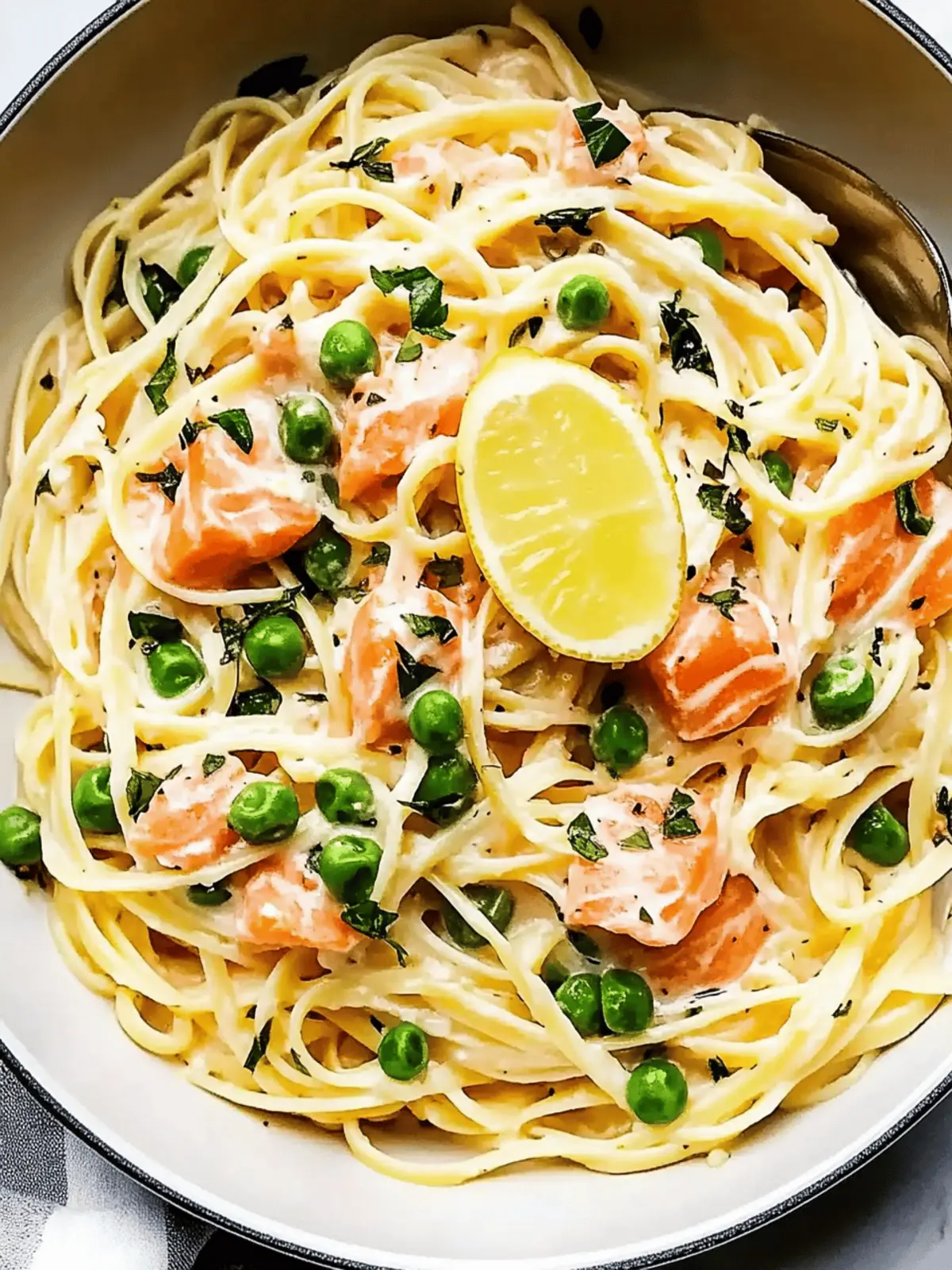 Healthier Smoked Salmon Linguine