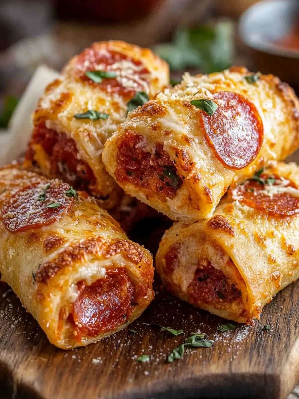 High Protein Pepperoni Pizza Rolls