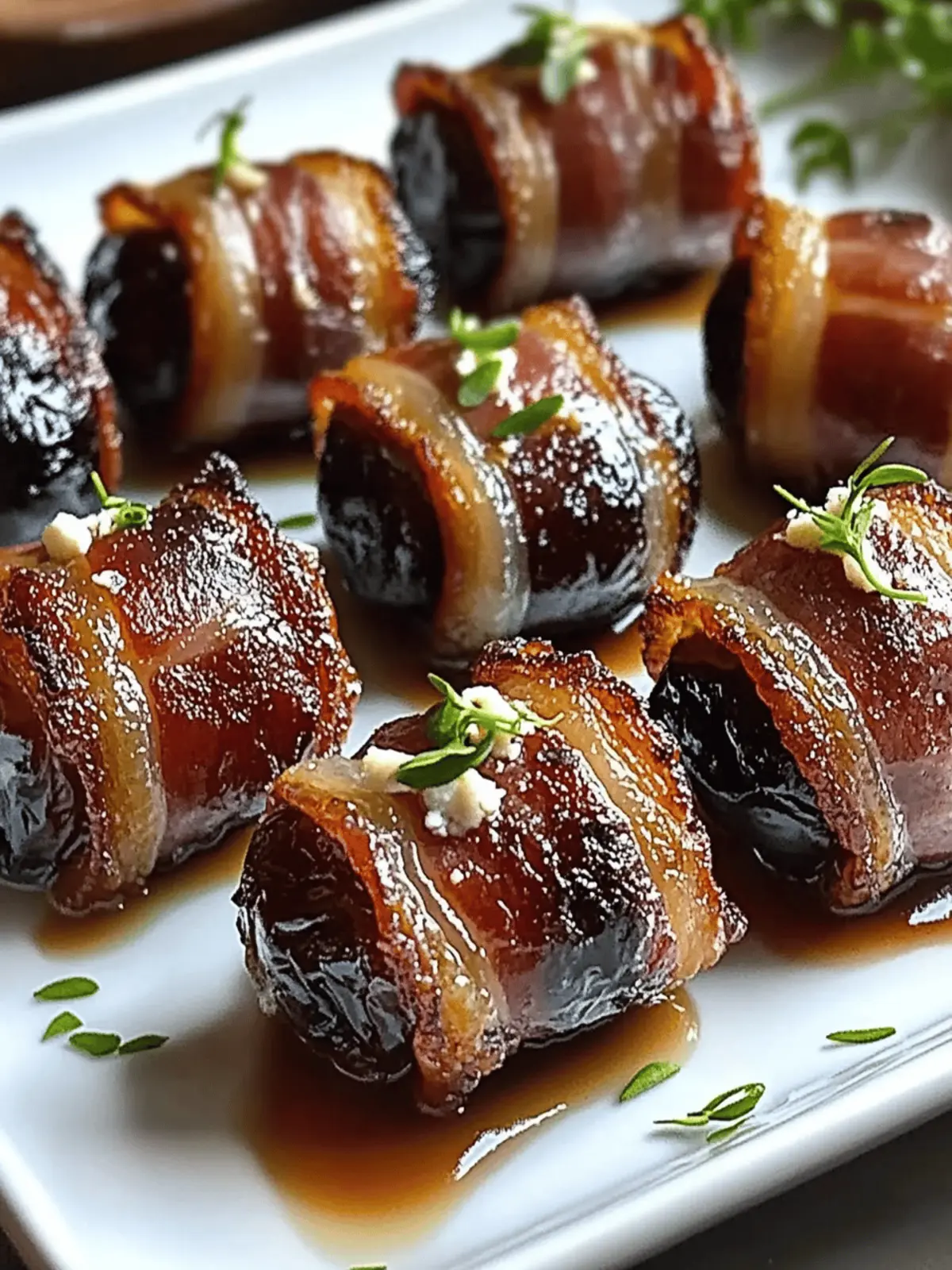 Bacon Wrapped Dates Goat Cheese