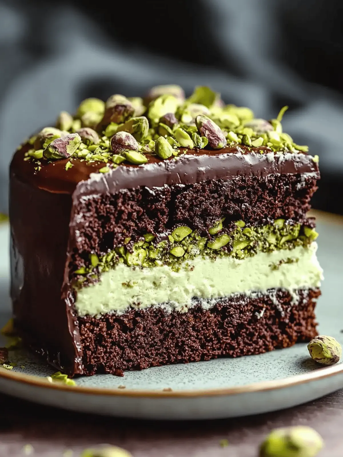 Dubai Chocolate Pistachio Cake