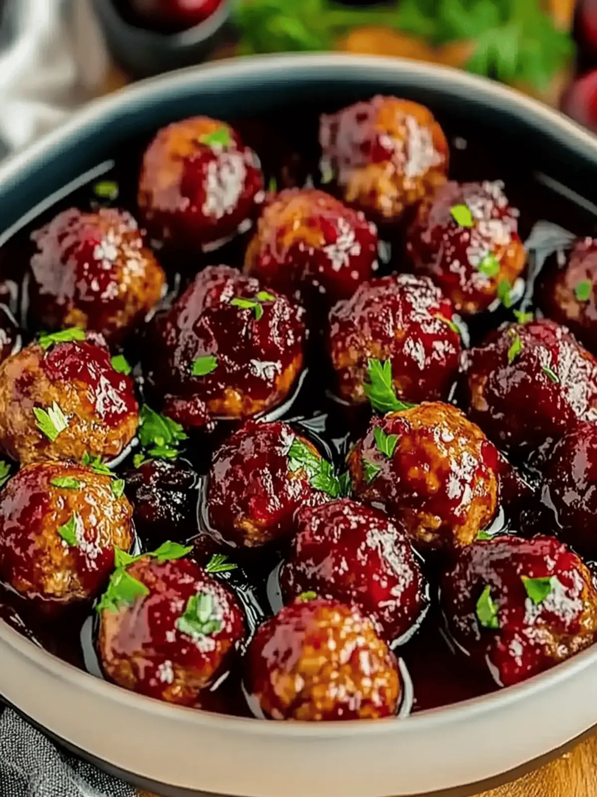 Christmas Cranberry Meatballs