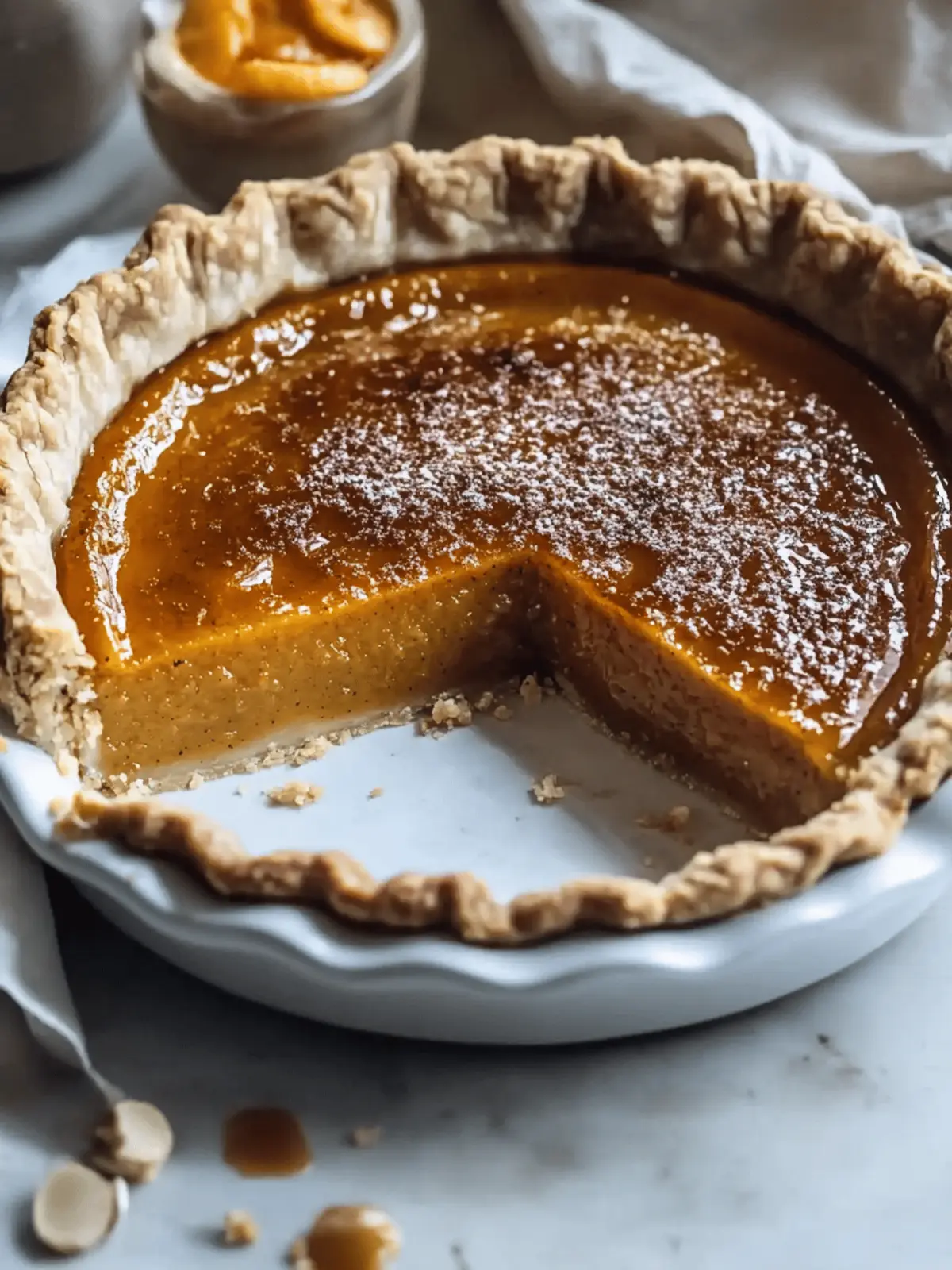 Bourbon Brûlée Pumpkin Pie