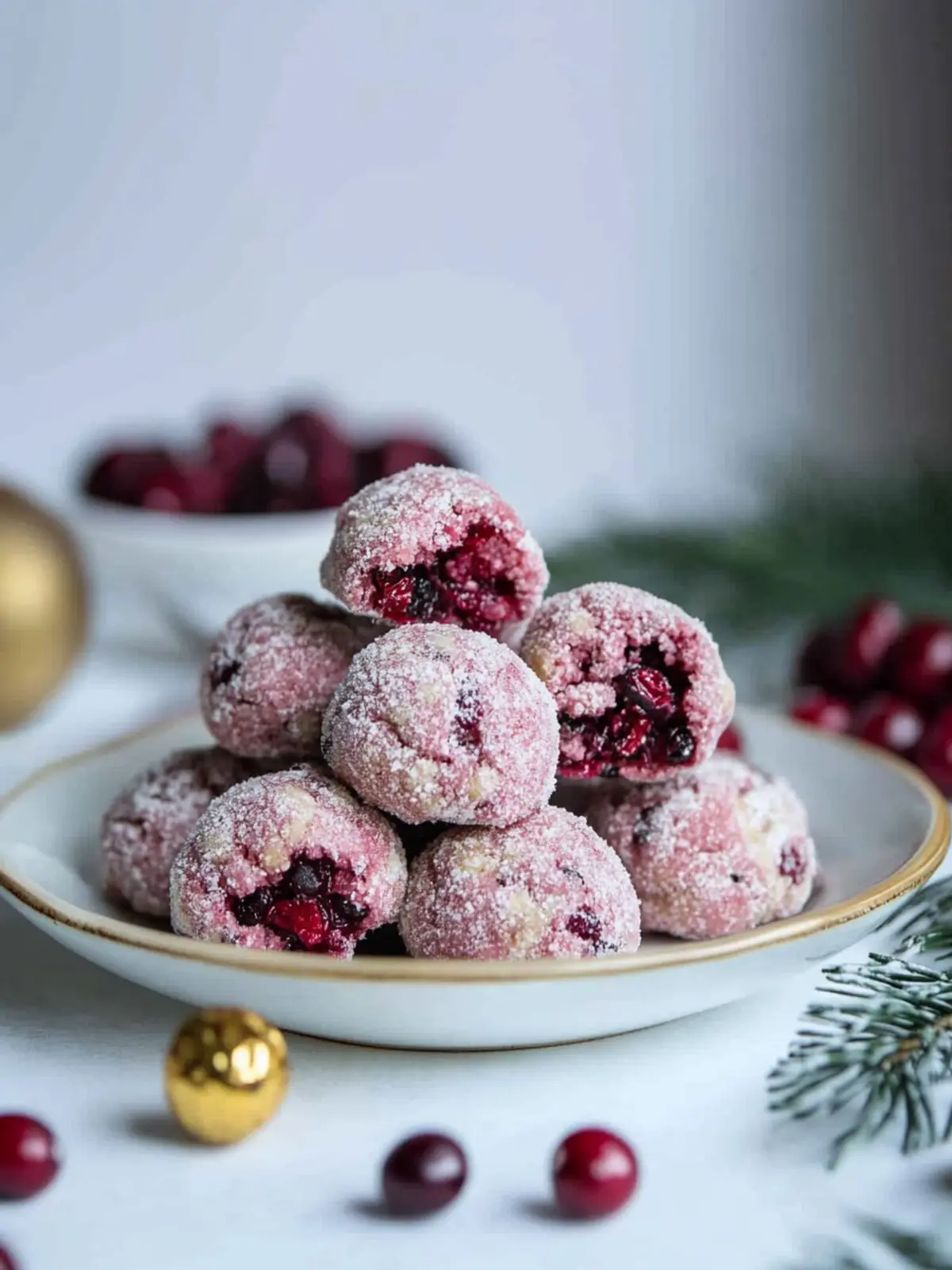 Sparkling Sugarplum Cranberry Cookies