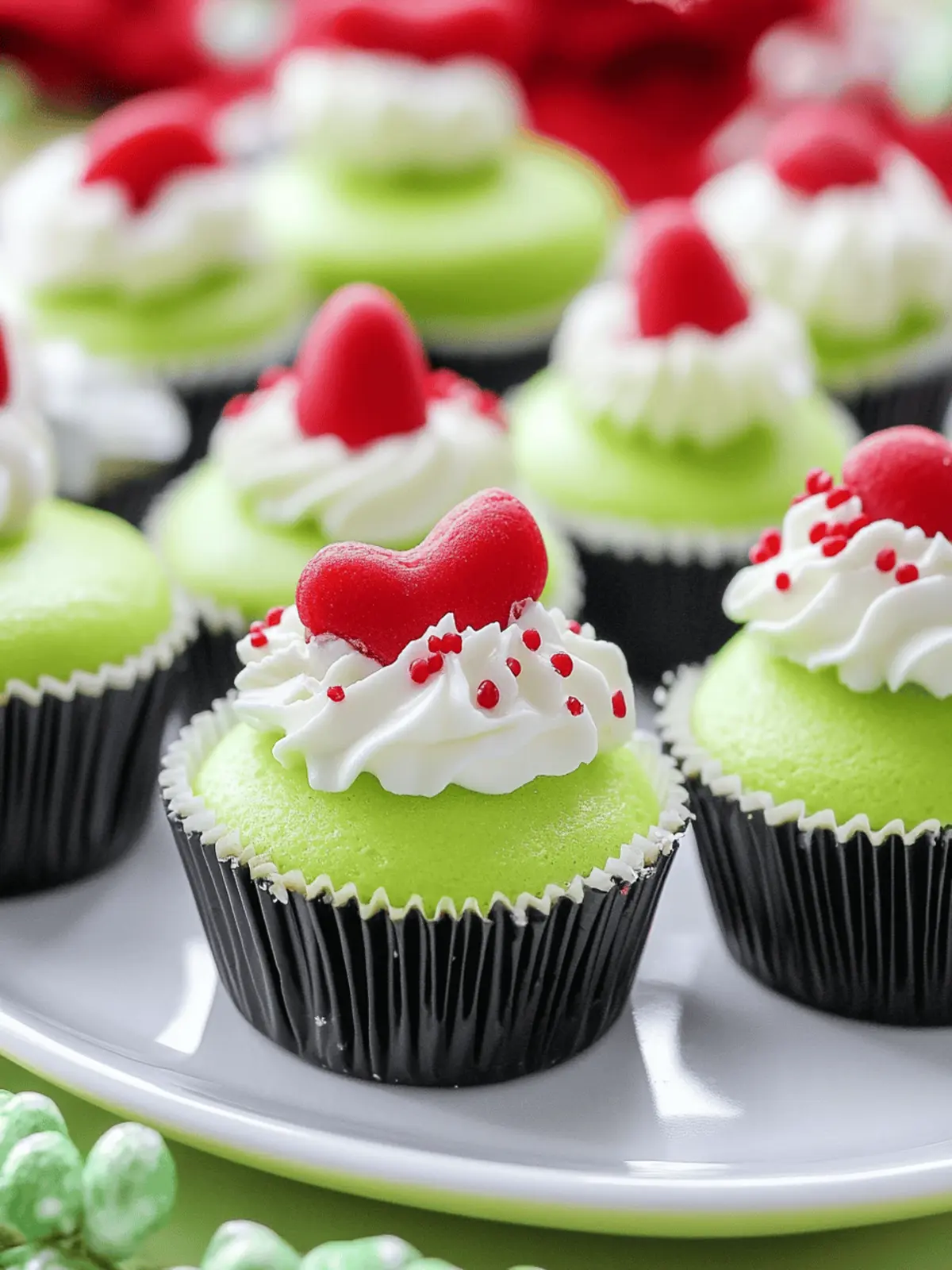 Grinch Mini Cheesecakes
