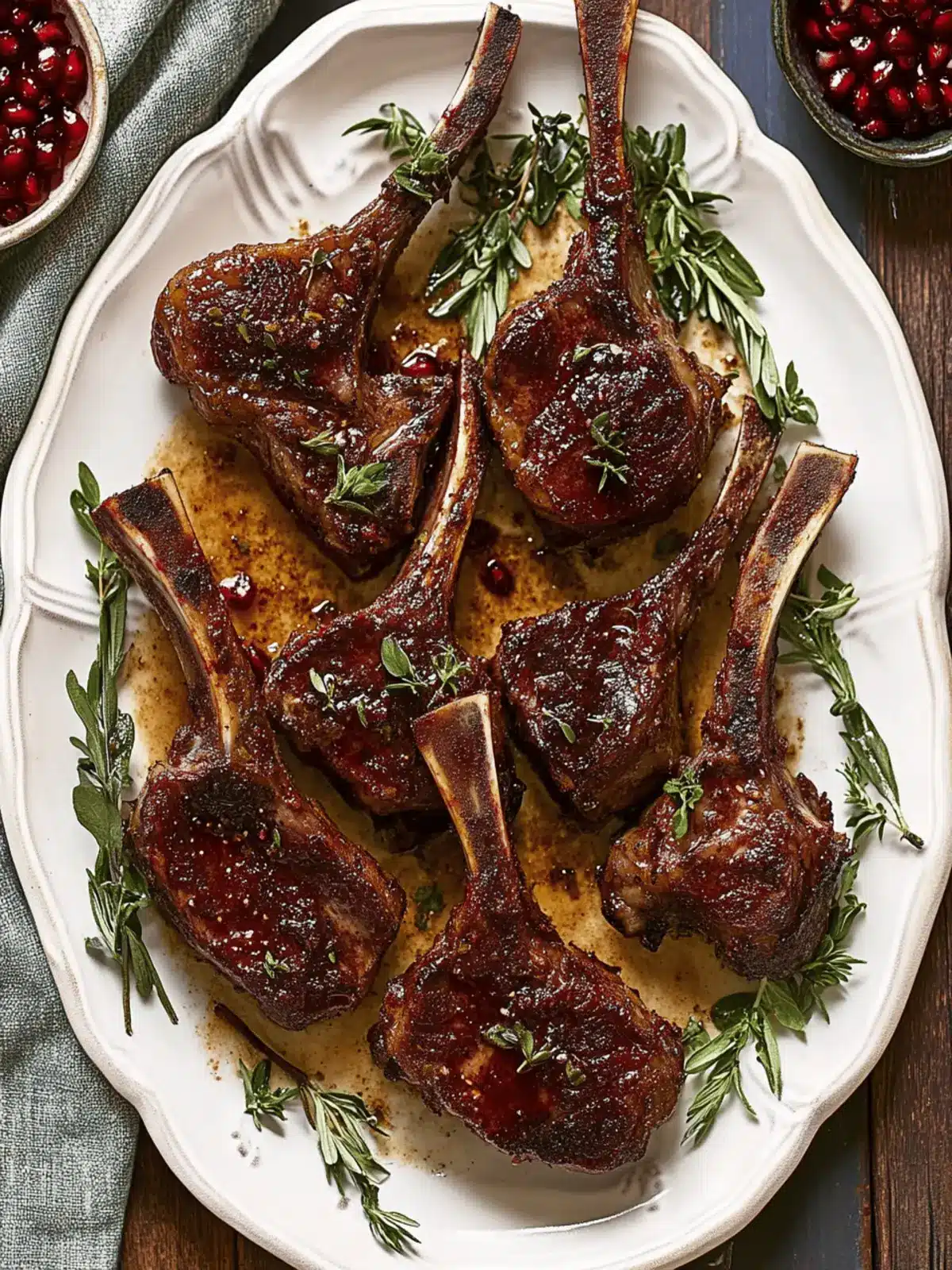 Fancy Pomegranate Lamb Chops