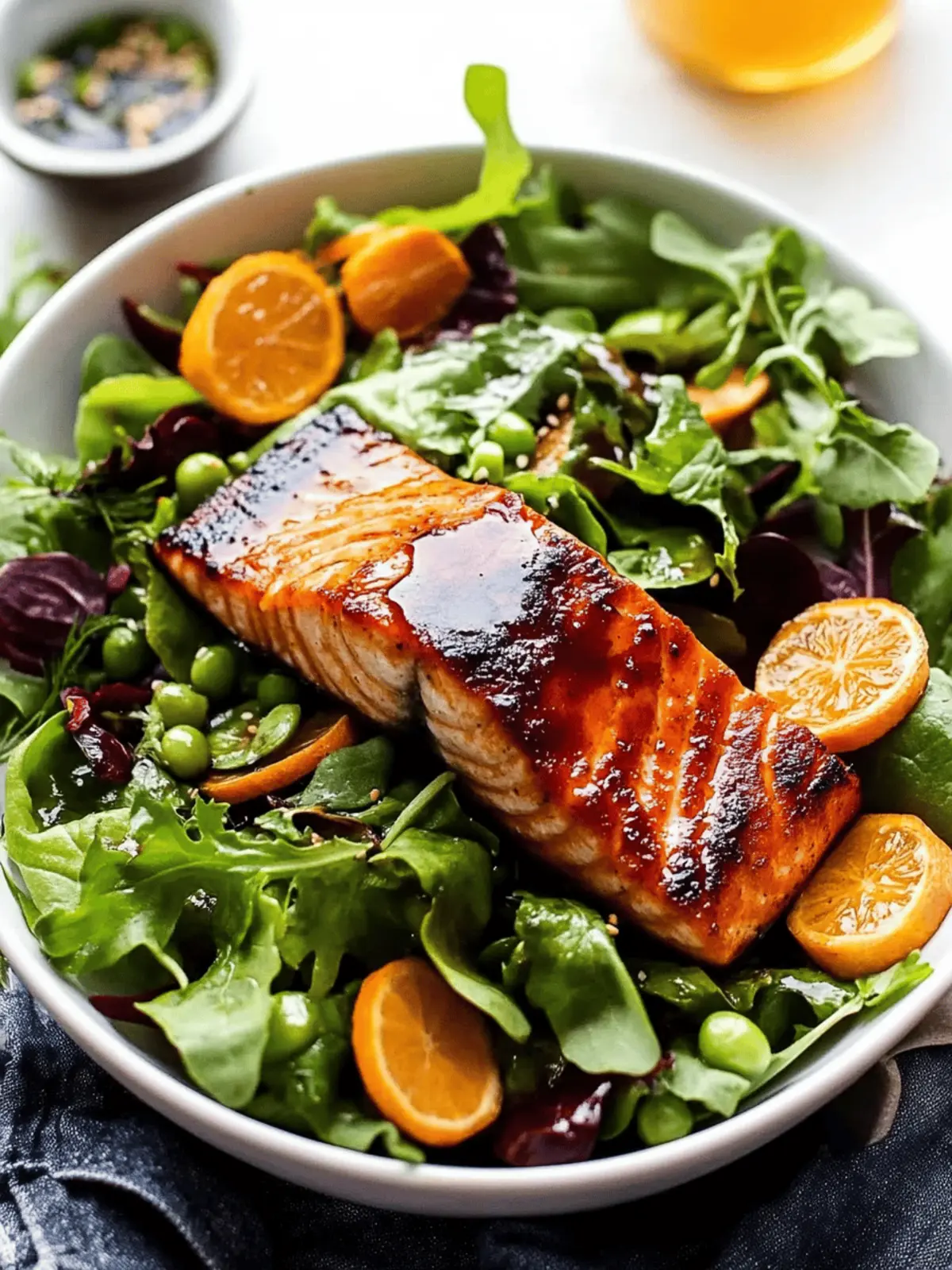 Asian Salmon Salad with Ginger Soy