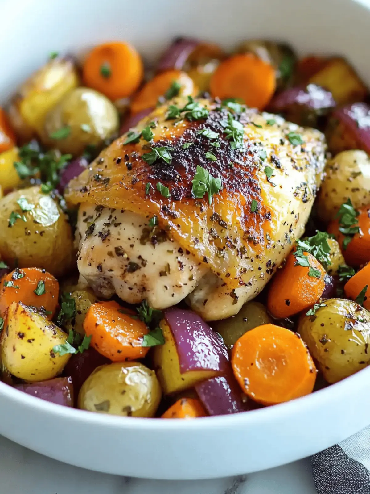 Chicken Thigh and Veggie Bake