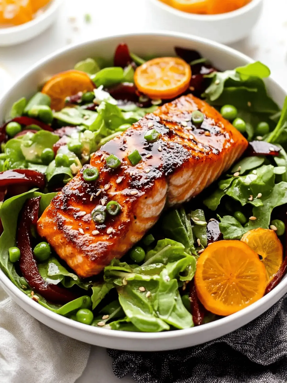 Asian Salmon Salad with Ginger Soy