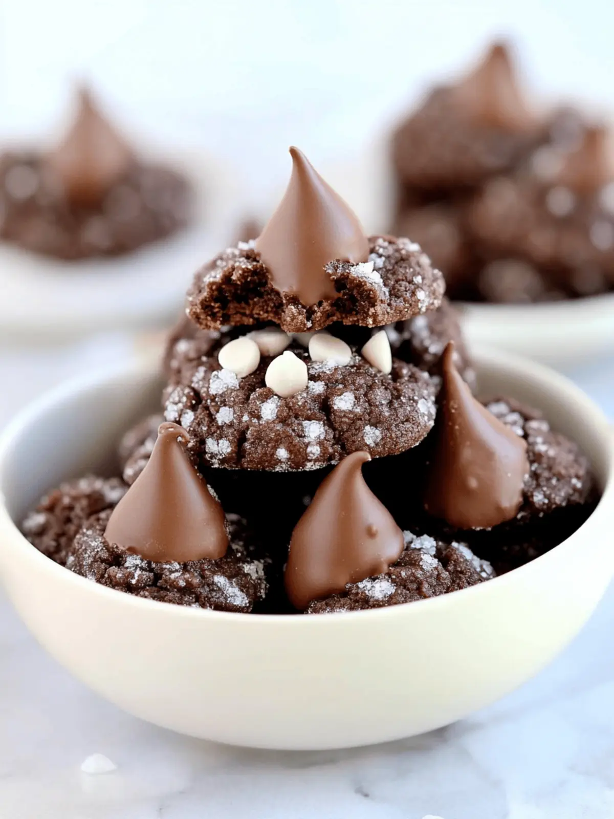 Double Chocolate Kiss Cookies