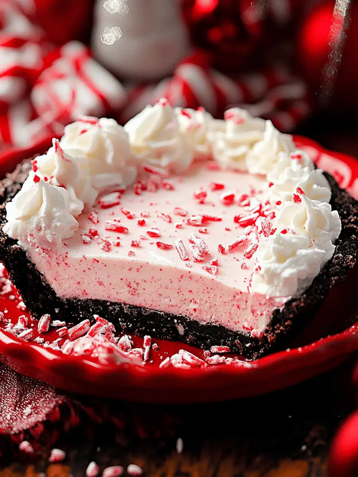 No Bake Christmas Peppermint Pie