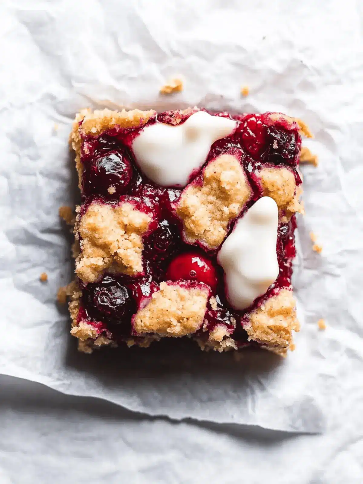 Cranberry Crumble Bars