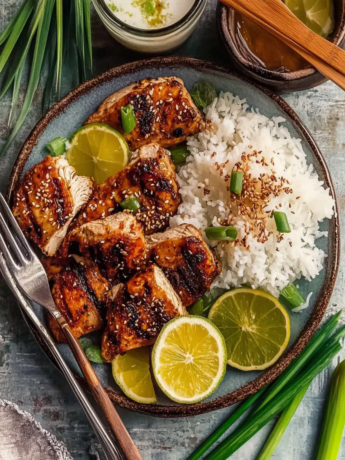 Sheet Pan Sesame Miso Chicken and Coconut Rice
