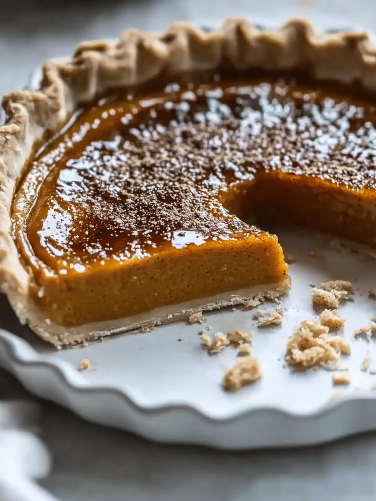 Bourbon Brûlée Pumpkin Pie