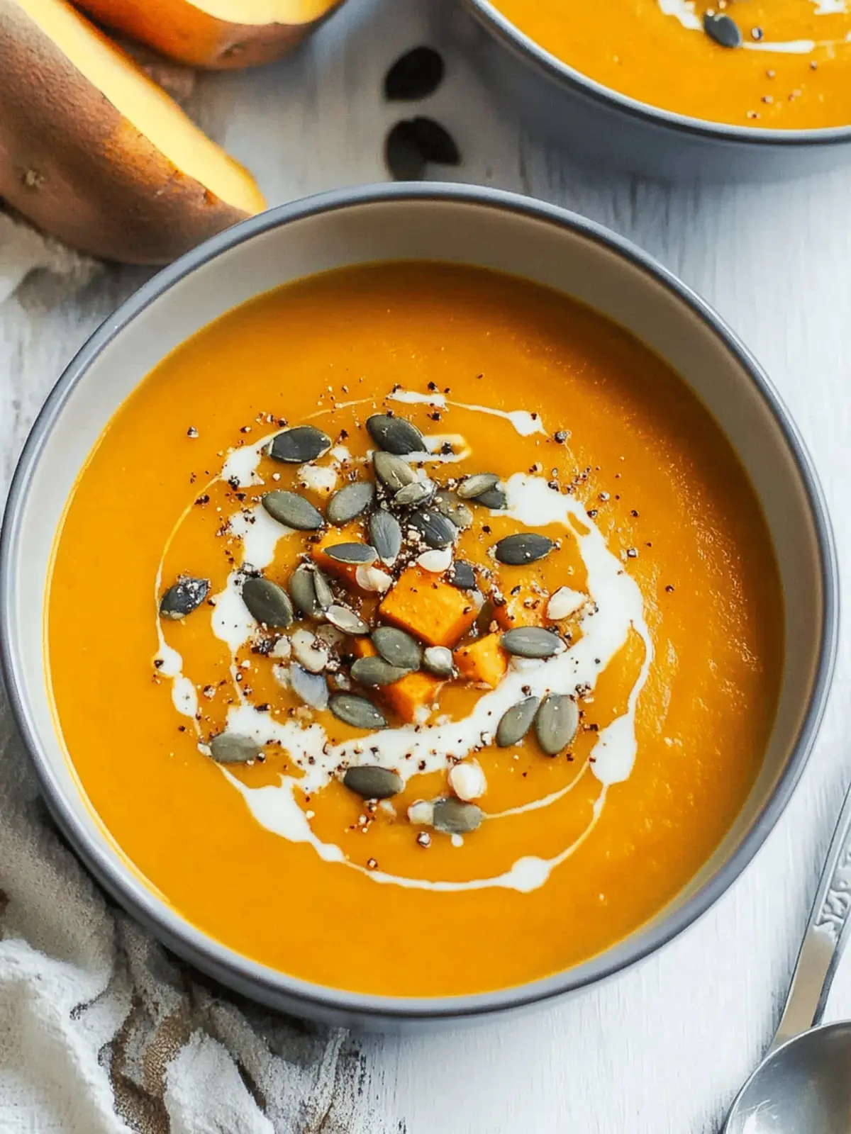 One-Pot Savory Pumpkin & Sweet Potato Soup