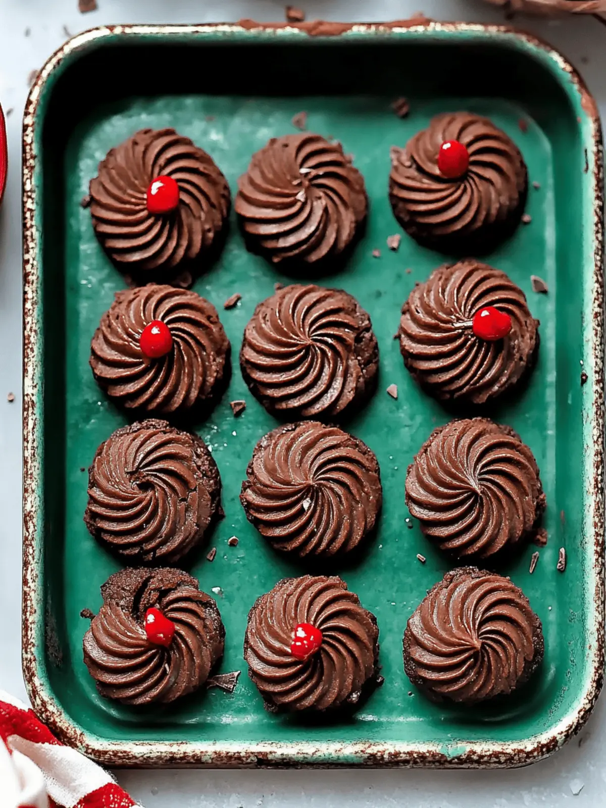 Piped Chocolate Butter Cookies