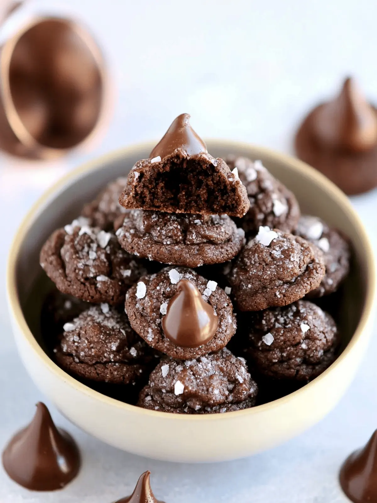 Double Chocolate Kiss Cookies