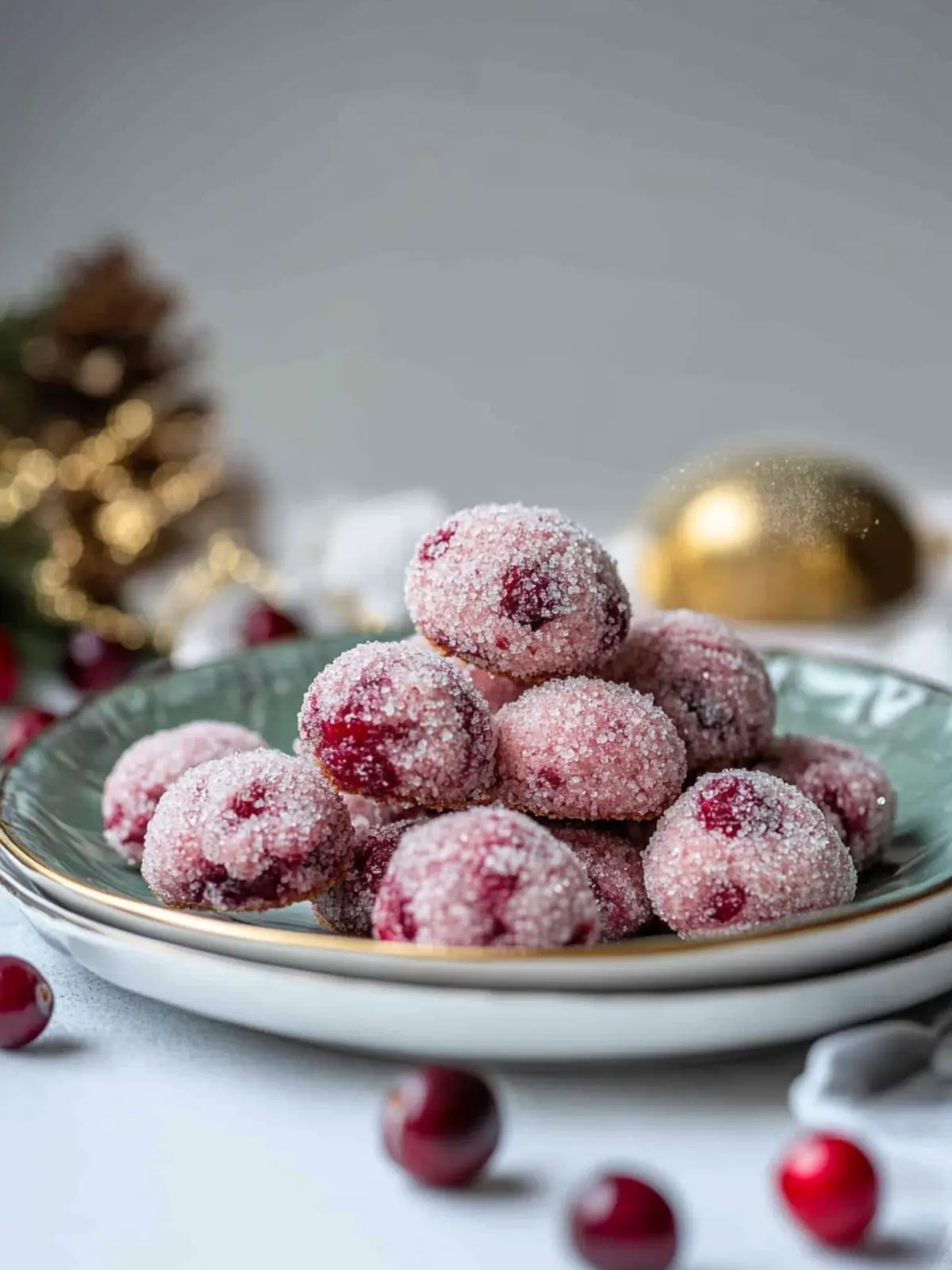 Sparkling Sugarplum Cranberry Cookies